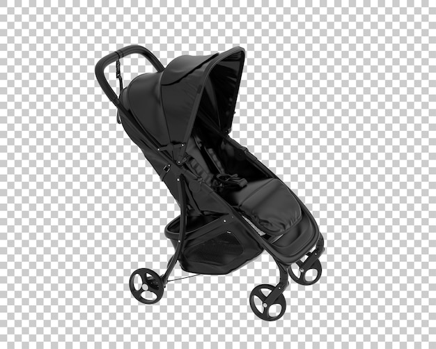 Stroller isolated on transparent background 3d rendering illustration