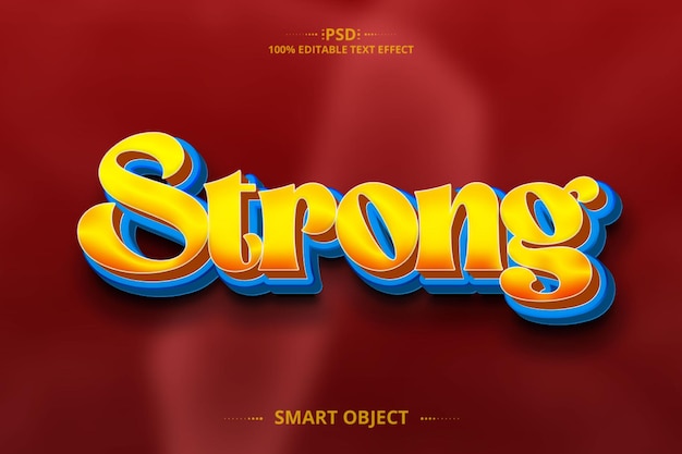 PSD strong best psd text effect design