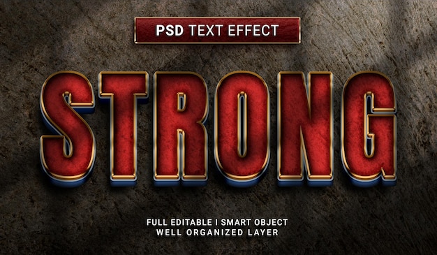 PSD strong text effect