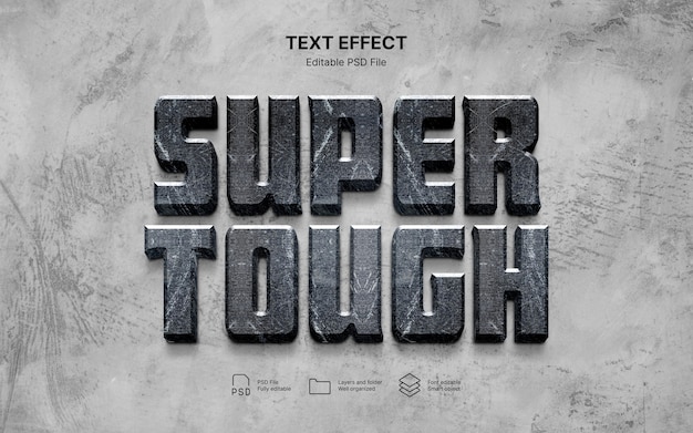 PSD strong  text effect