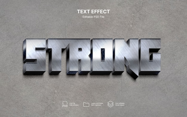 PSD strong  text effect