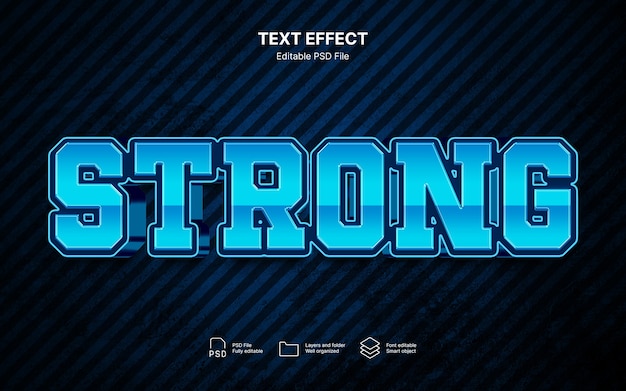 PSD strong text effect