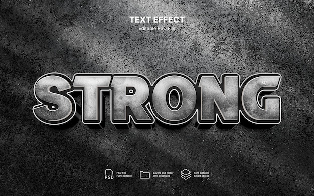 PSD strong text effect