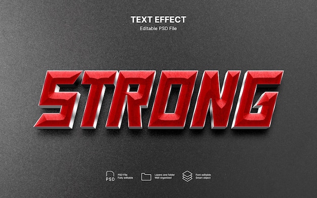 PSD strong  text effect