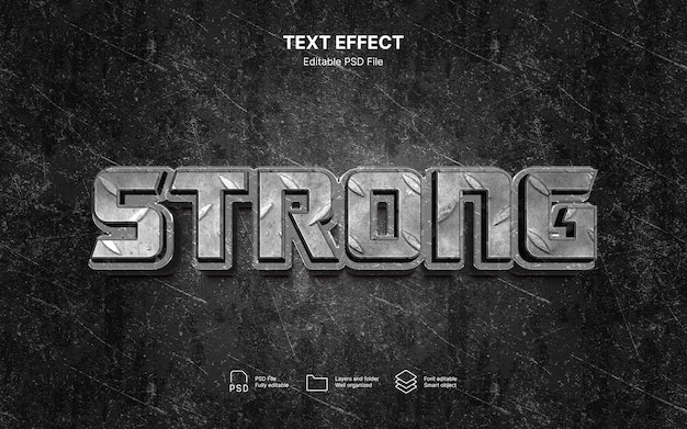 PSD strong text effect