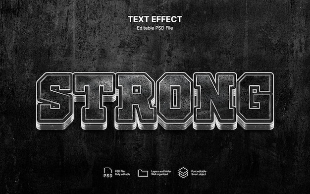 PSD strong text effect