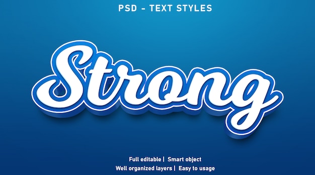 Strong text effects style