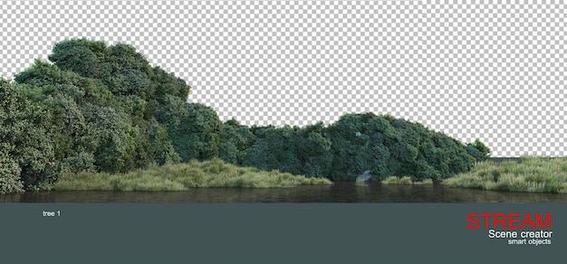 stroom en landschap