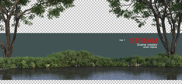 stroom en landschap