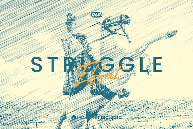 PSD struggle photo effect