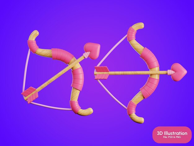 strzała cupida 3D ilustracja miłości i romansu