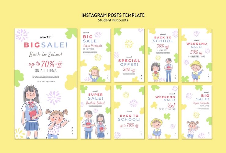 PSD 学生割引のインスタグラムストーリー
