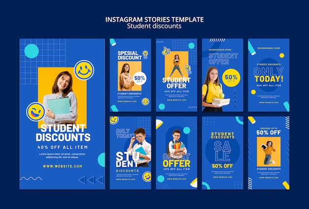 Student discounts  template design