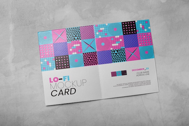 PSD studio brochure card mockup design