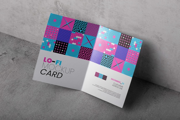 PSD studio brochure card mockup design