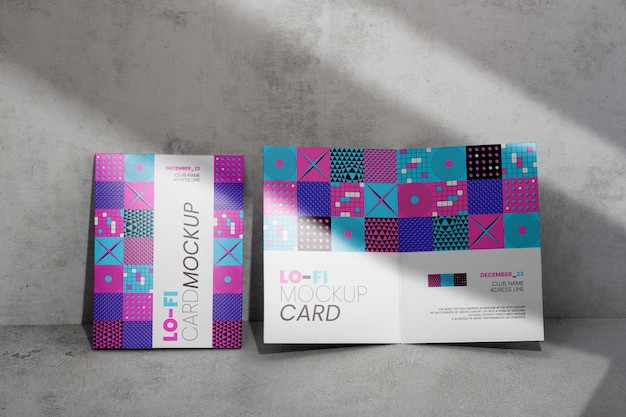 PSD studio brochure card mockup design