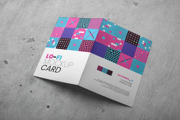 Studio brochure kaart mockup ontwerp