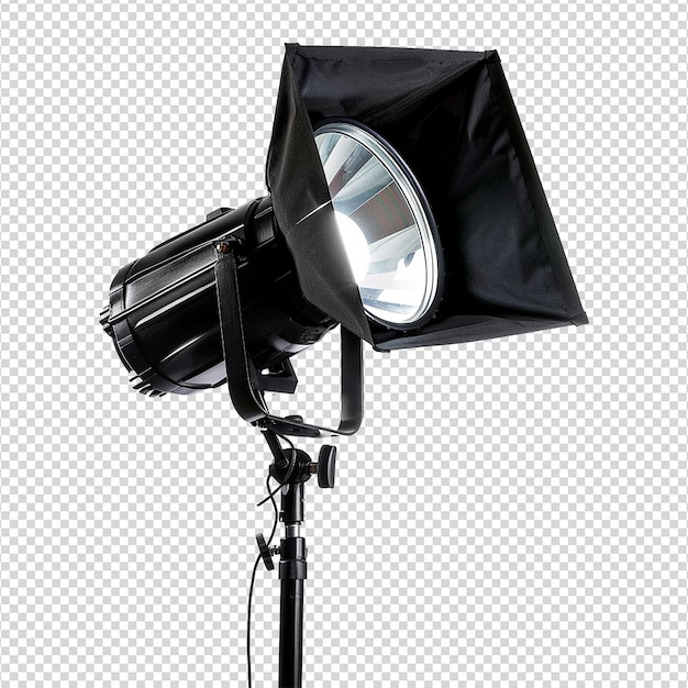 Studio flash light isolated on transparent background