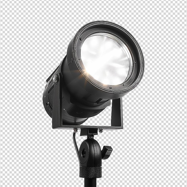 PSD studio flash light isolated on transparent background