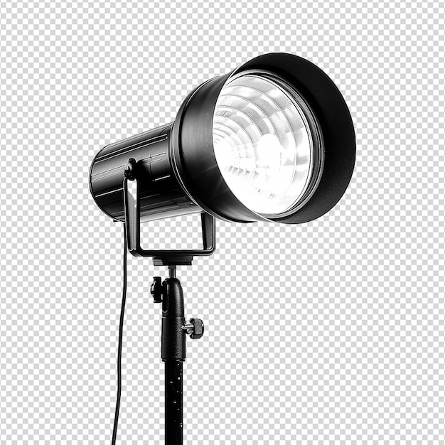 PSD studio flash light isolated on transparent background