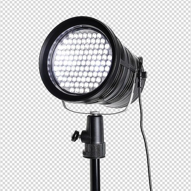 PSD studio flash light isolated on transparent background