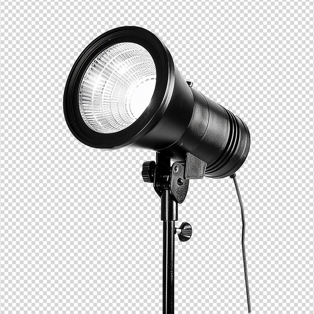 Studio flash light isolated on transparent background