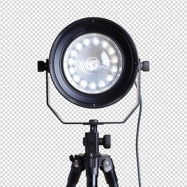 PSD studio flash light isolated on transparent background