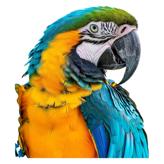 PSD studio portrait of a macaw parrot