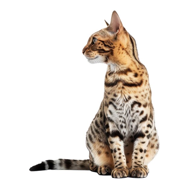 PSD studio portrait of a savannah cat