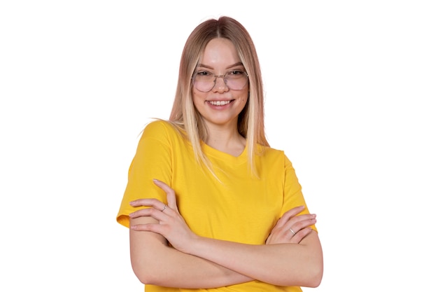 Studio portrait of young teenage girl