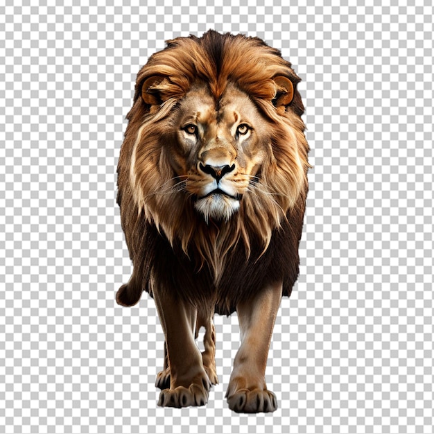 Studio portret van een leeuw op een witte achtergrond