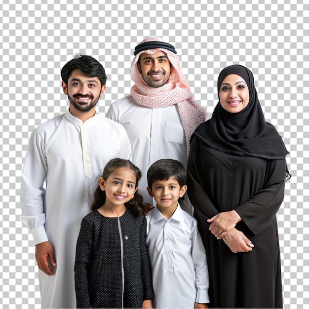 PSD アラビアのイスラム教徒家族のスタジオショット