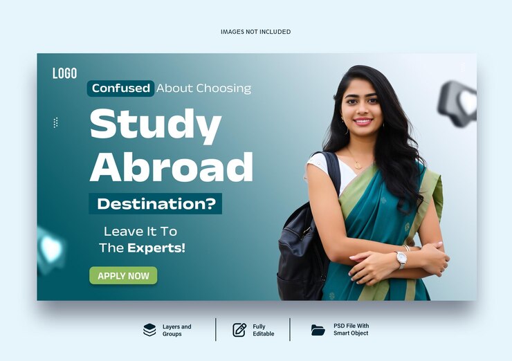 PSD study abroad social media banner