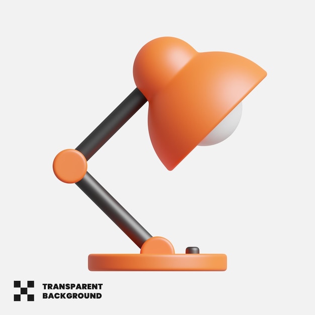 PSD study desk lamp 3d render icon