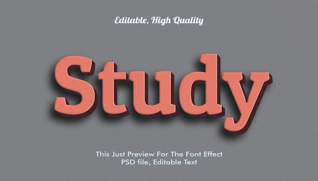 PSD studio mockup effetto font