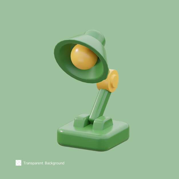 study lamp icon 3d rendering illustration