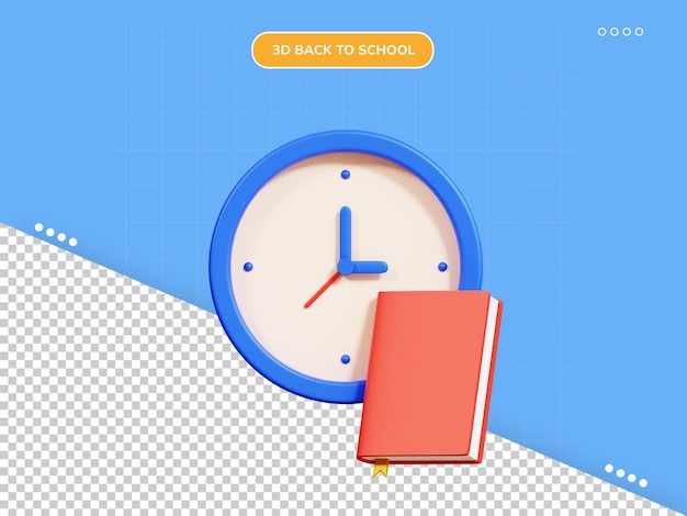 study time 3d icon