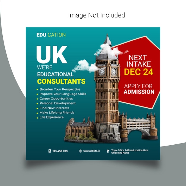 Study In Uk Post Template Design