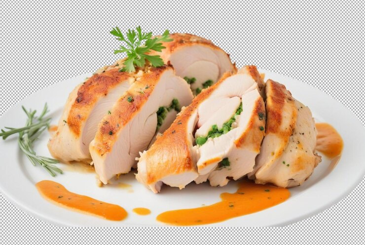 PSD stuffed chicken breast wrapped in crispy golden crust