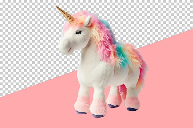 PSD unicorno di peluche. oggetto isolato, sfondo trasparente