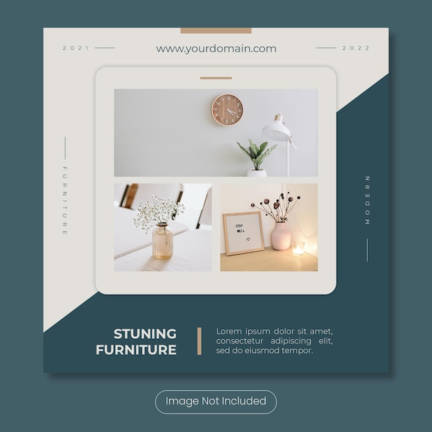 PSD stuning furniture  instagram post banner template