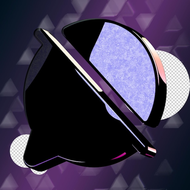 A stunning 3D icon with an elegant space texture perfect for adding sophistication to any project