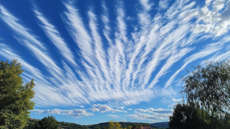PSD stunning cirrus undulatus cloudscape a mesmerizing display of natures artistry in the sky