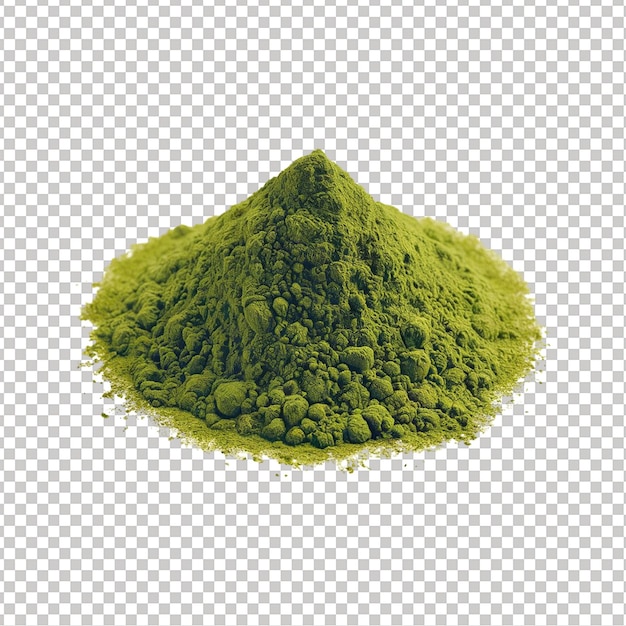 a stunning illustration of green matcha powder isolated on a transparent background