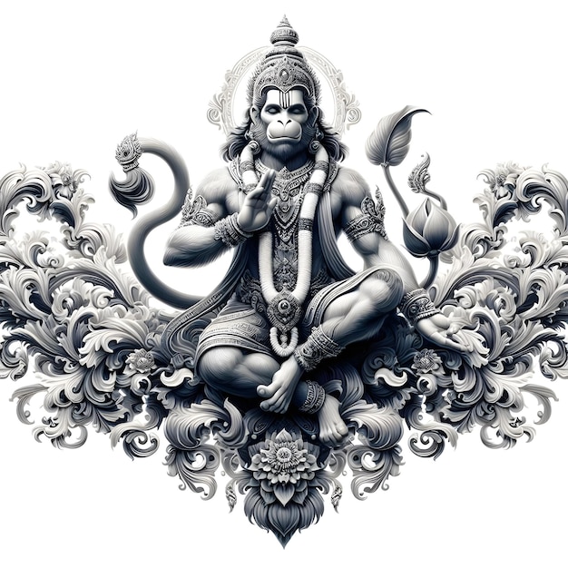 PSD a stunning image of god hanuman