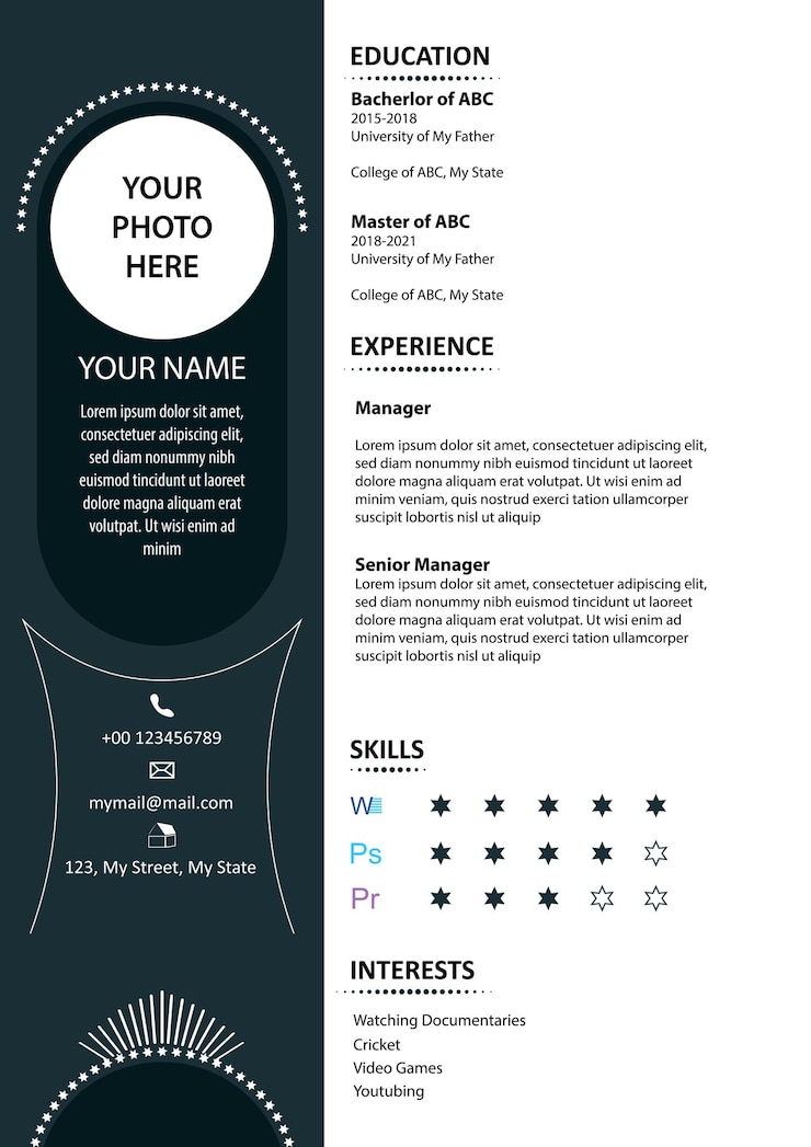 PSD stunning modern cv designs resume design to stand apart from the crowd in your interviews