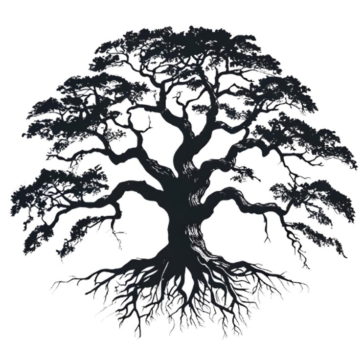 PSD stunning tree silhouette design