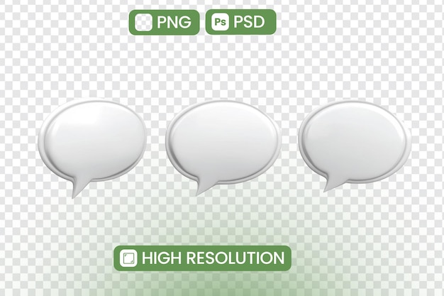 Stwórz oszałamiające bąbelki mowy 3D PNG i PSD w wysokiej rozdzielczości Podręcznik projektowania dla projektantów graficznych Mistrzostwo w technikach modelowania 3D dla projektów komunikacji wizualnej