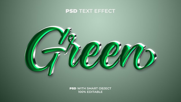 Styl Efektu Zielonego Tekstu Edytowalny Efekt Tekstu