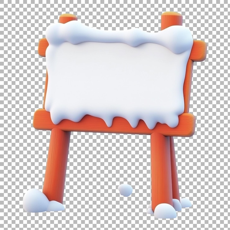 PSD styl kreskówki png z pustym miejscem dla niestandardowego tekstu lub grafiki na przezroczystym tle